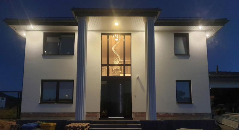 Styroporsäule 50cm runde kannelierte Halbschale zur Säulenverkleidung SA50K